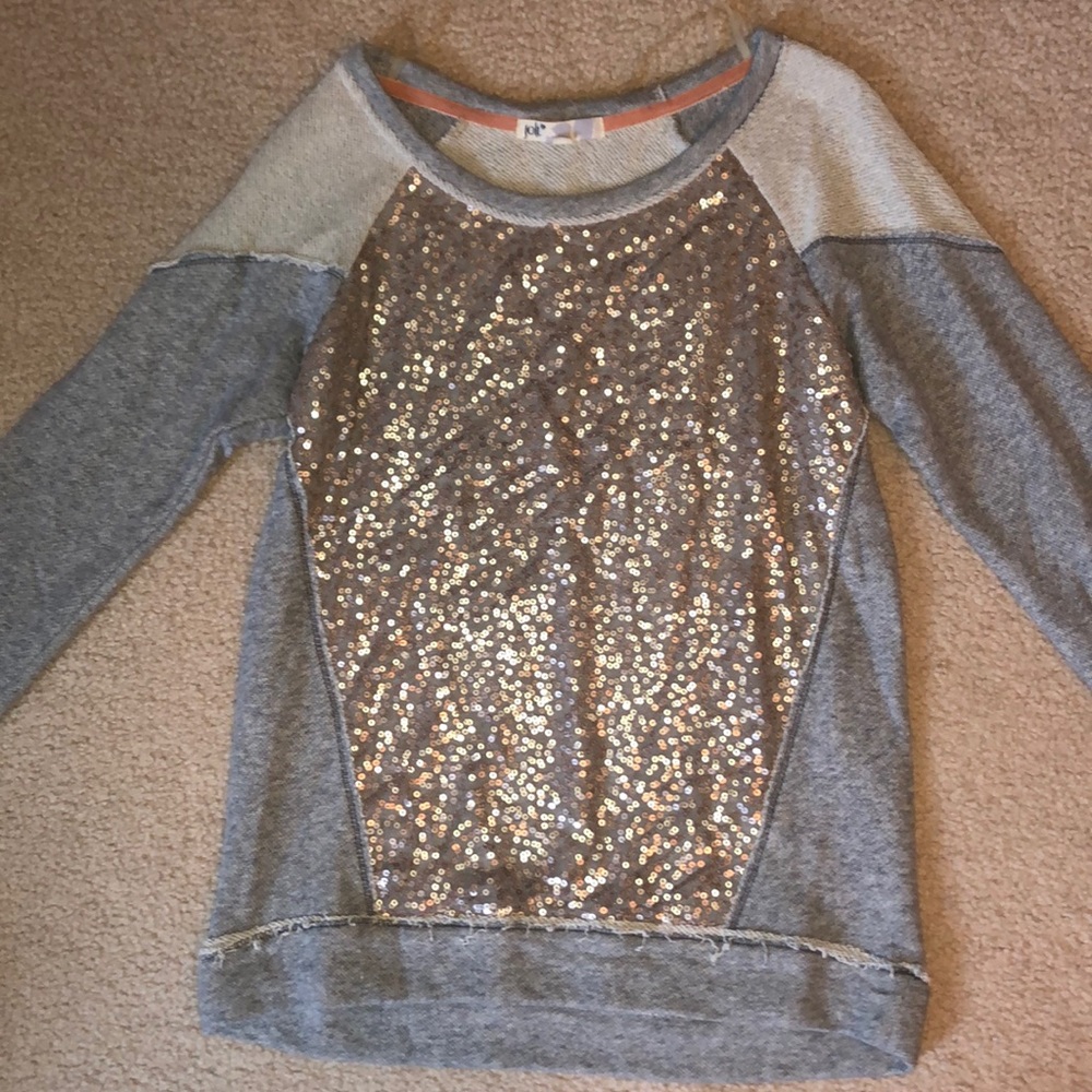 Buckle Sequin Sweater